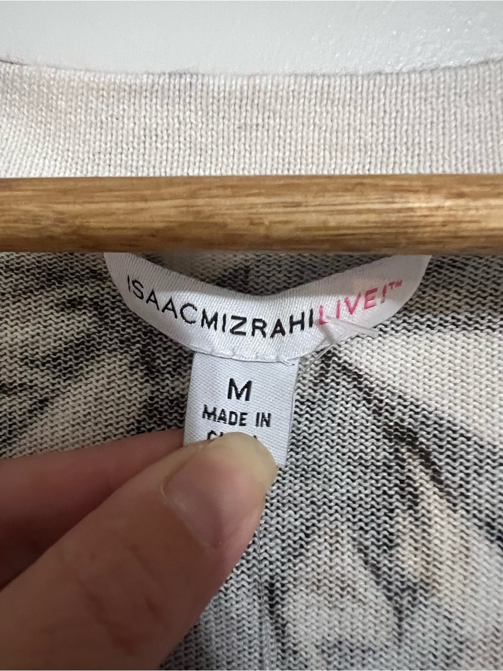 New Isaac Mizrahi Floral Button-Front Cardigan Black, Cream & Tan - Picture 2 of 5